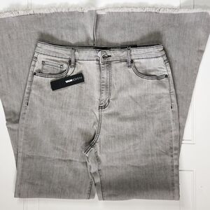 Rodeo Star Flare Wide Leg Jeans with Stonewashed Finish